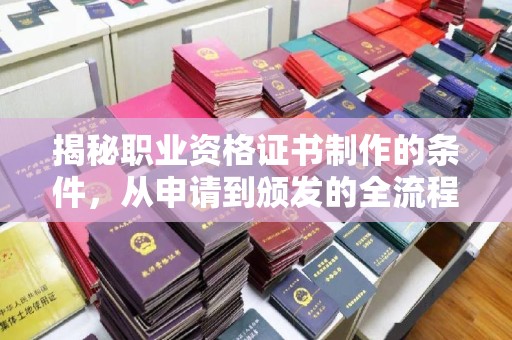 孝南揭秘职业资格证书制作的条件，从申请到颁发的全流程解析